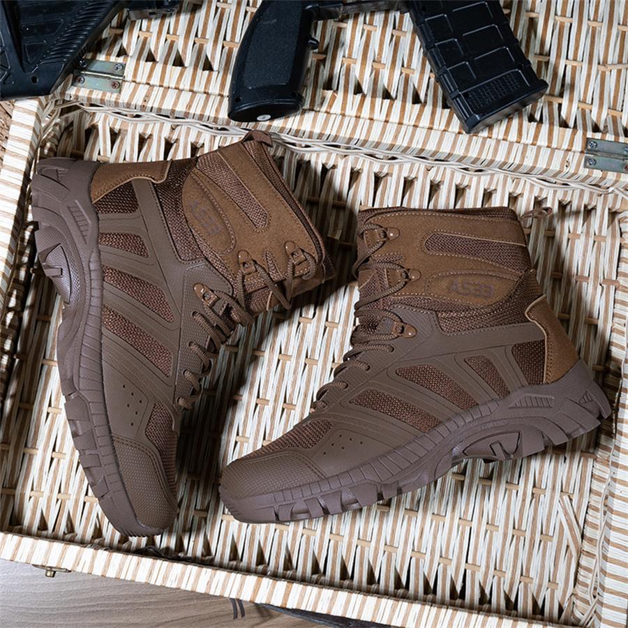 Men's Boots High Quality Hiking Boots Men's Outdoor Boots Non Slip High Top Training Boots Men's Plus Size Jungle Hunting Boots