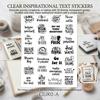 Transparent Inspirational English Sticker Sheet for Journal Decoration Motivational Quotes Scrapbooking Material