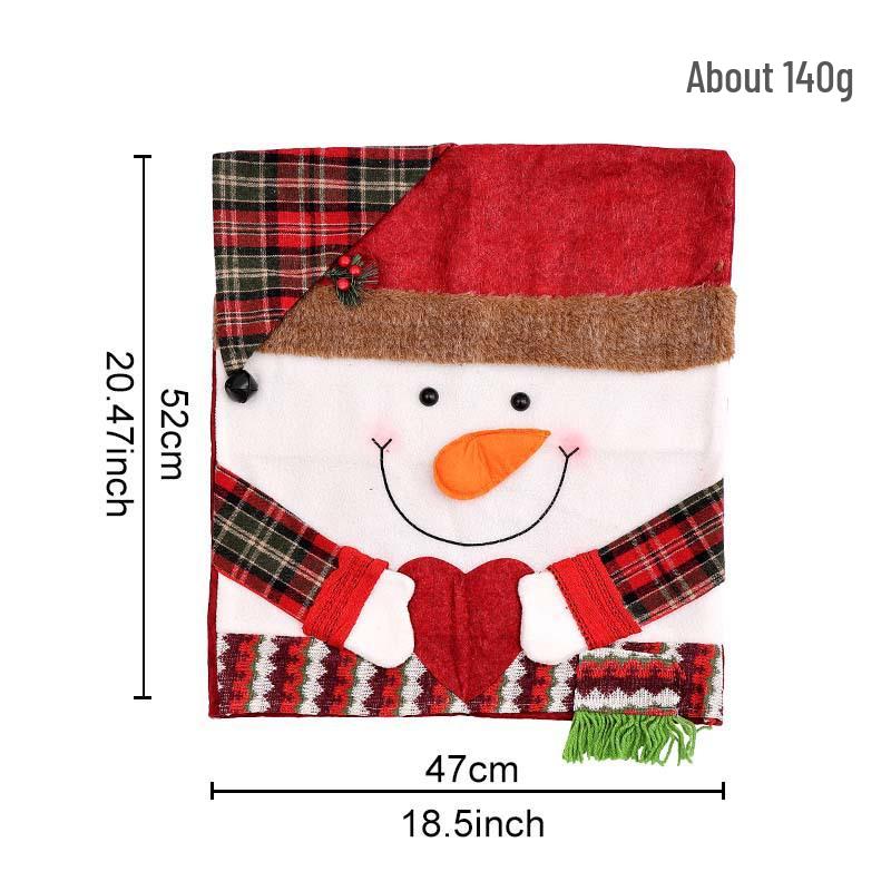 High-Grade Christmas Ornament Hat Chair & Doll Stool Covers for Home Party Decoration