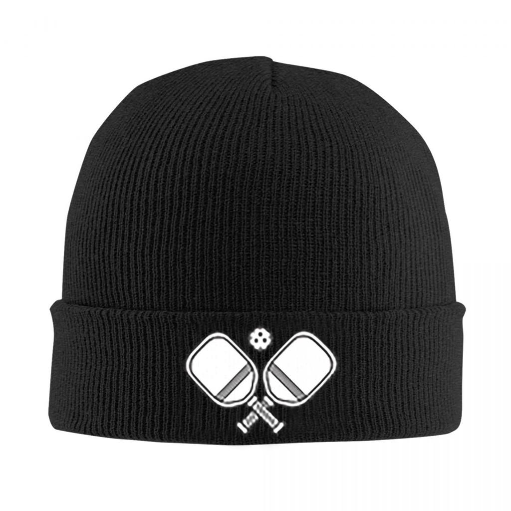 Pickleball Warm Knitted Cap Fashion Bonnet Hat Autumn Winter Outdoor Beanies Hats for Men Women Adult