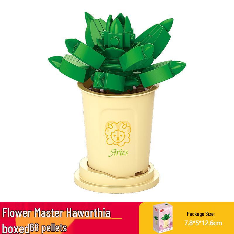 Lele Brothers Flower Building Blocks: Children's Educational Toy - Eternal Flower Jigsaw Puzzle