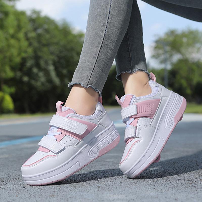 Doppel-/Einzelrad-Rollschuhe für Kinder und Erwachsene - Abnehmbare Räder