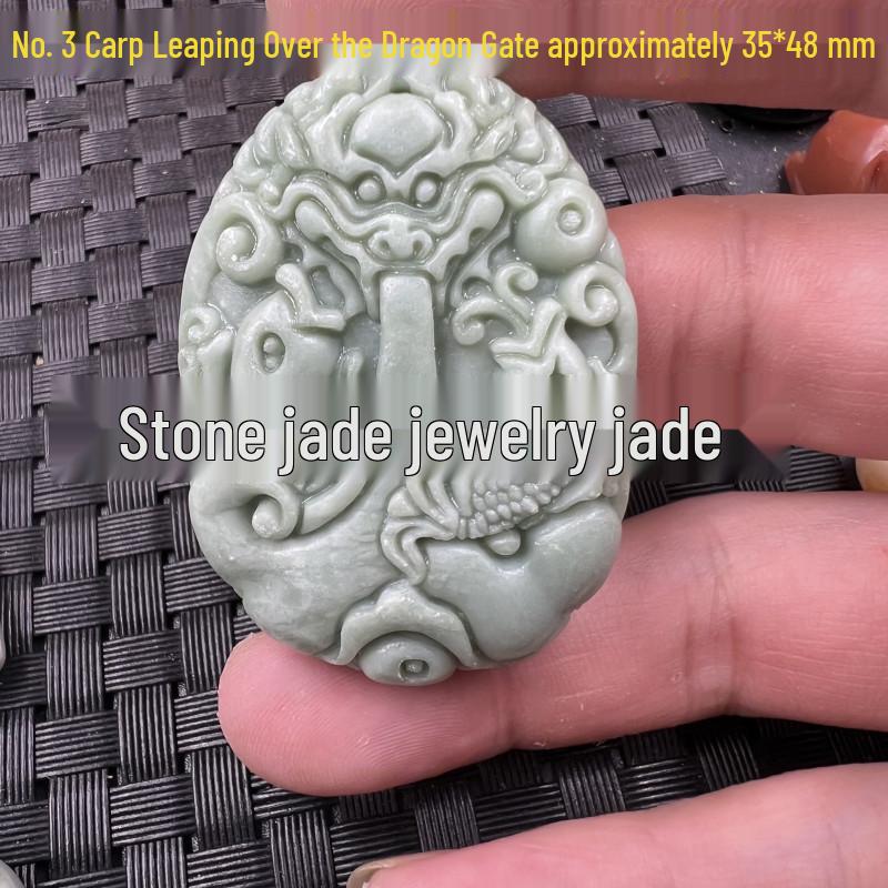Guizhou Green Dragon Jade Pendant: Zodiac Buddha, Qilin Pixiu Talisman, Landscape and Abundance Designs