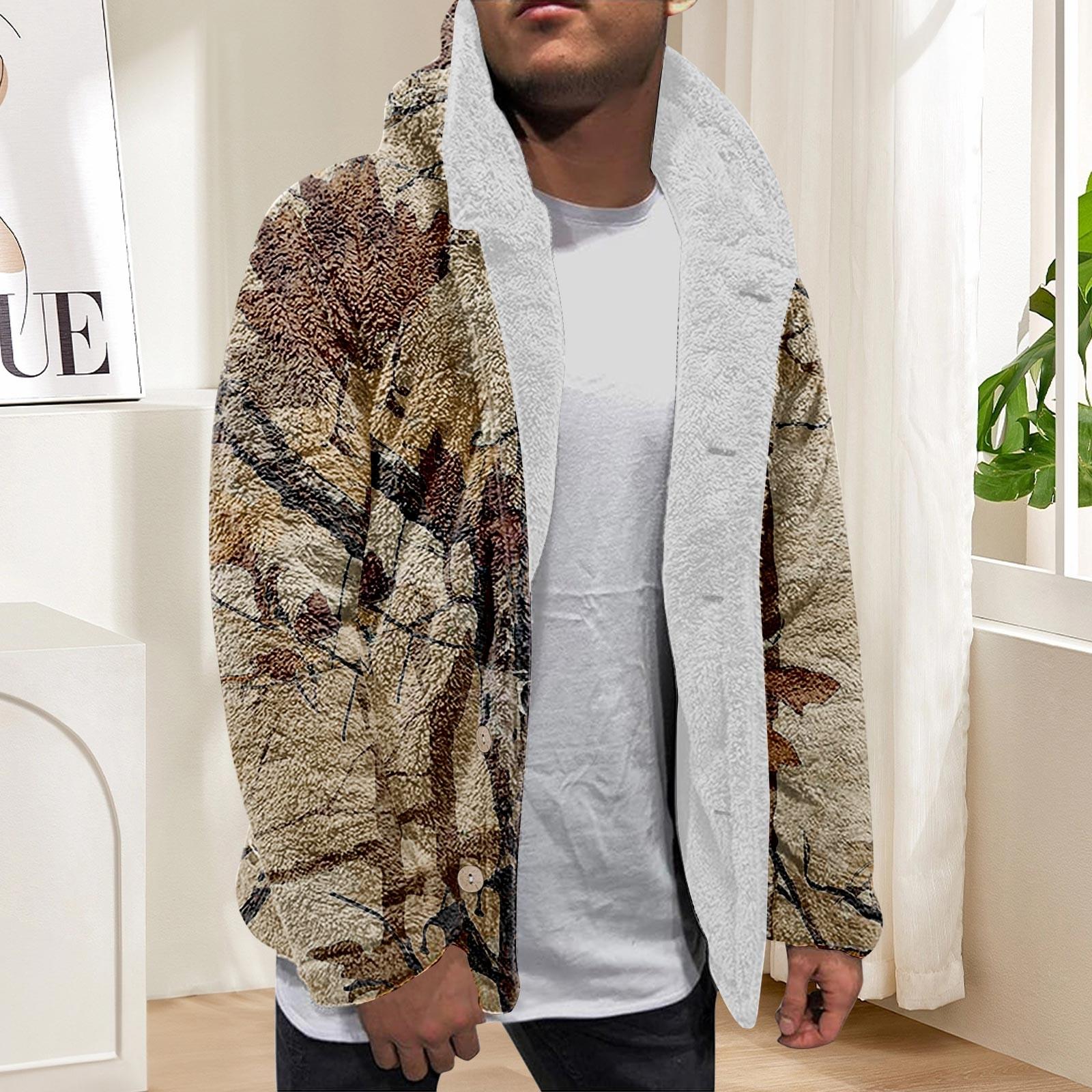 

Толстовка с капюшоном для мужчин, большие пальто с капюшоном, куртка, свитер, топы, верхняя одежда, зимний кардиган на пуговицах M