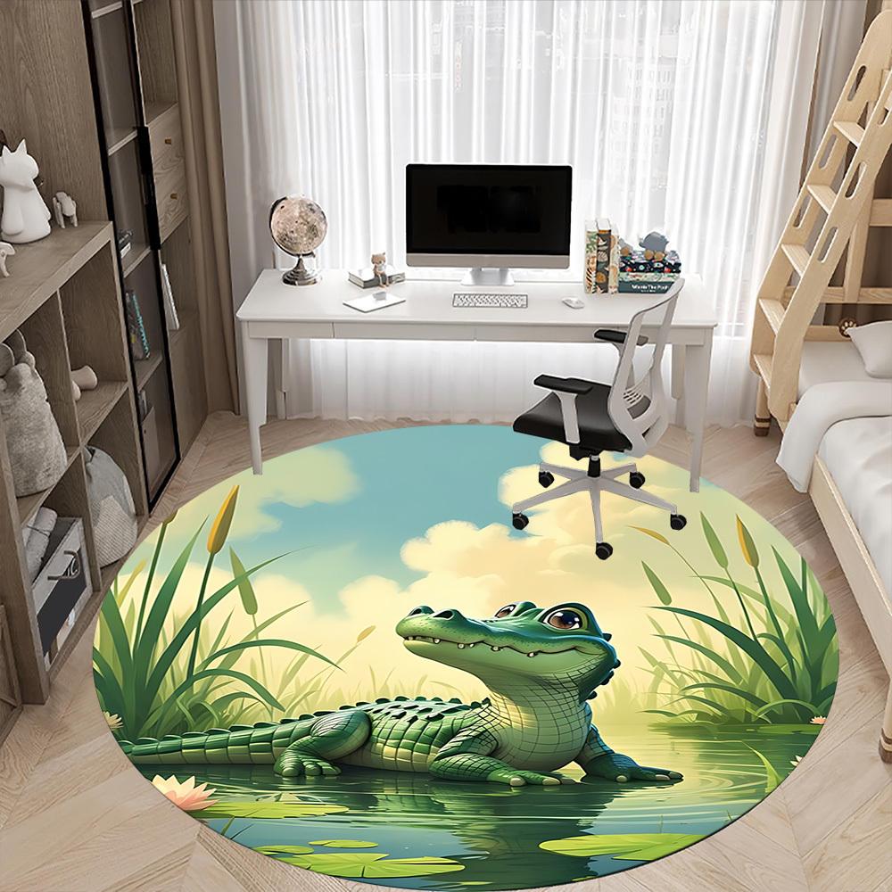 1pc Alligator Pond Chair Carpet for Office Machine Washable Rug for Office, Good Gift for Family or Friends yy251225180