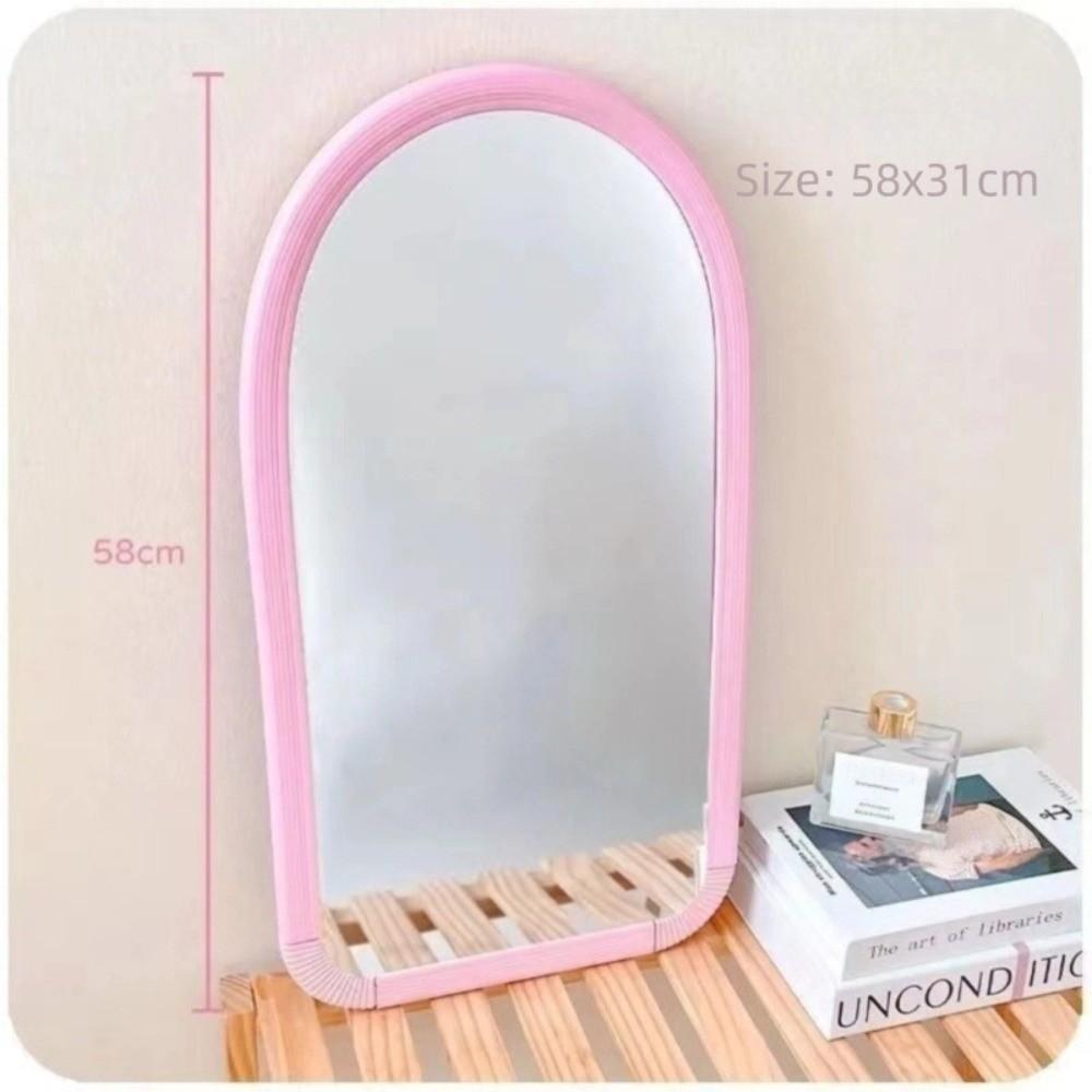 Non Slip Makeup Mirror Explosion Proof Desktop Mirror Aesthetic Student Vanity Mirror  Bathroom
