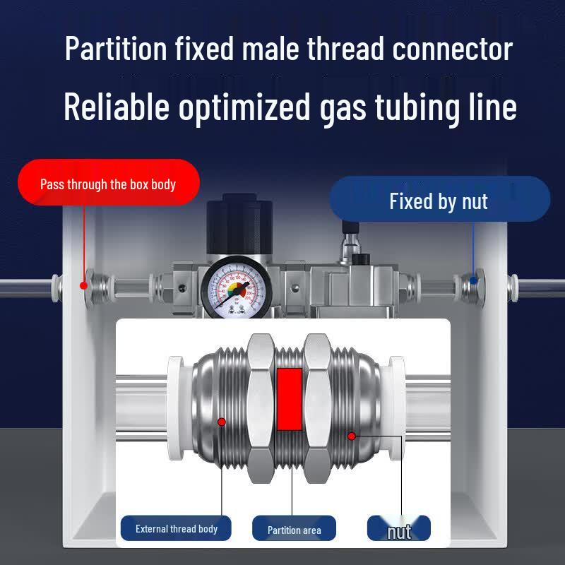 Pneumatic Quick Connect Bulkhead Straight-Through Fitting CN plug (adapter included)