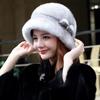 Winter New Mink Fur Hat for Women Middle-aged and Elderly Mothers Imitation Fur Ear Protection Warm Fashion Fisherman Hat