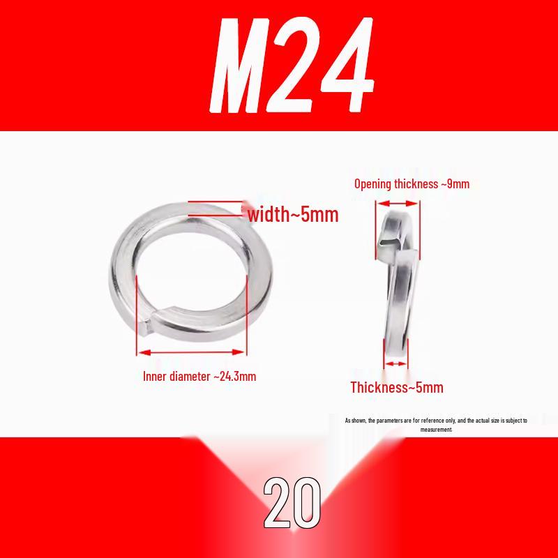 Stainless Steel Spring Washer M3-M16 Elastic Metal Washer Set