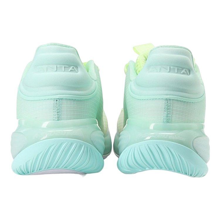 ANTA Basketball Shoes Men's Low Top Fluorescent Night Glow Green/Shallow Beach Green 112221616-4