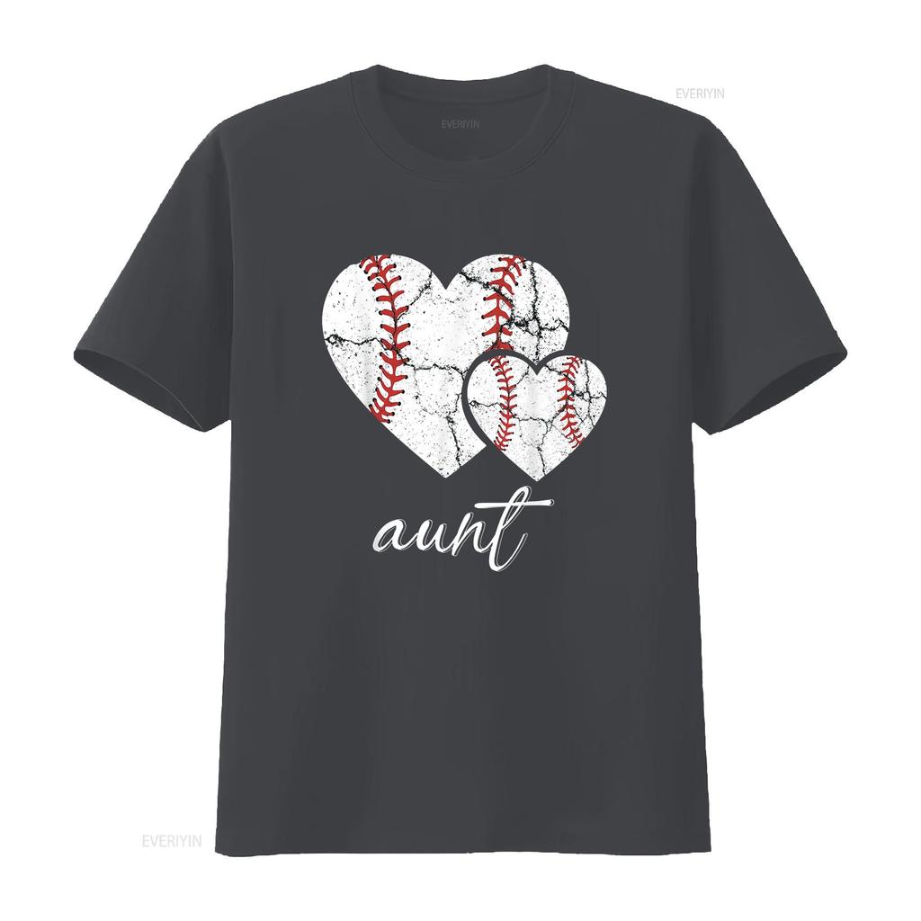 Mens T Shirt Baseball Aunt Mother s Day Black 2X Large vintage Washed Top For Everyday Wear fashion Breathable Unisex
