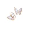 Abalone Butterfly Double Pendant 14K Gold-Filled Necklace & Bracelet Shell Charm Set