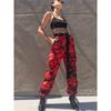Printed Bucket Side Pocket Loose Pants Printing Series Buckle Side Pocket Loose Pants Female