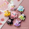 10Pcs Kawai Bright Surface Cartoon Pig Car Series Resin Flat Back Scrapbook Figurine Diy Bow Decor Accessories Crafts A5