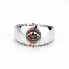 Gotischer Punk Augen Fingerring Verstellbar Silberringe Mode Öffnungsringe Herren Damen