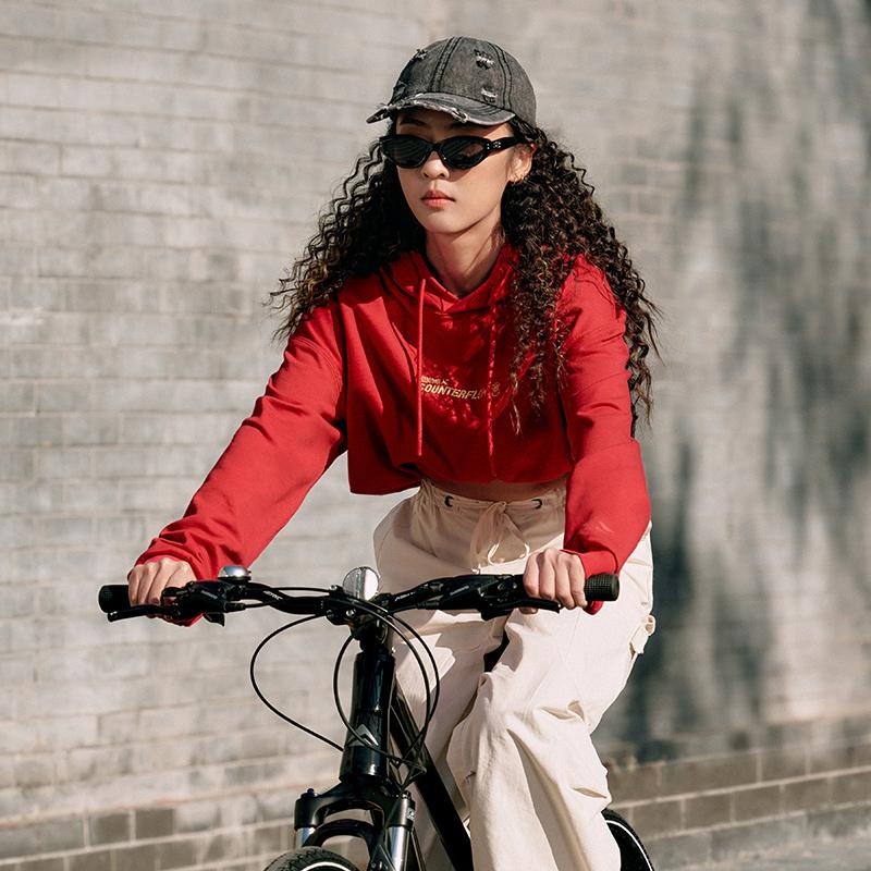 Li-Ning Dragon Descendant Pattern Printed Pullover Hoodie Long Sleeve Knit Sports Sweatshirt Men sweatshirt Agate-Red AWDU811-3