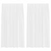 VidaXL Rideaux en voile avec passe-tringles 2 pcs blanc, rideau en filet, rideau transparent, voile de fenêtre, traitement 4102242