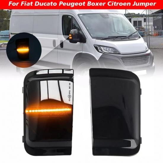 For Peugeot Boxer Citroen Jumper Side Mirror LED Turn Signal Light Sequential