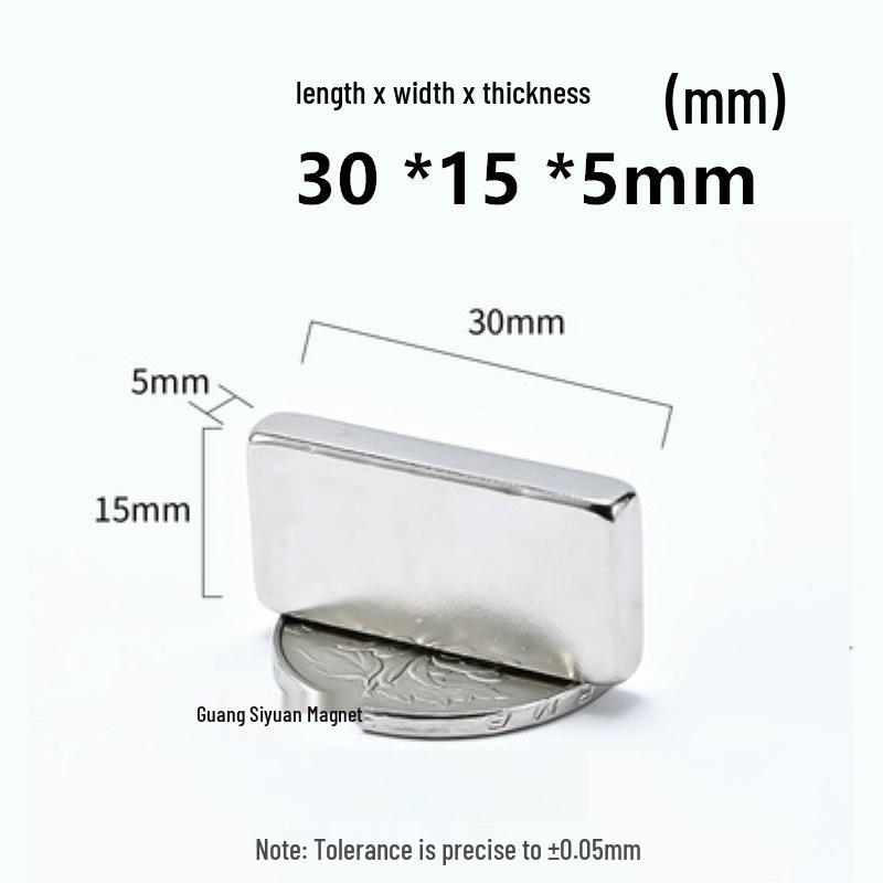 N52 Super Strong Neodymium Iron Boron Magnet, Rectangular 25x30x100mm, Permanent Magnetic Steel Sheet.