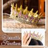 8Pcs Queen Crown Cake Topper Happy Birthday Princess Tiaras Headband with Bow Tie Wedding Cake Decorations Party Supplies