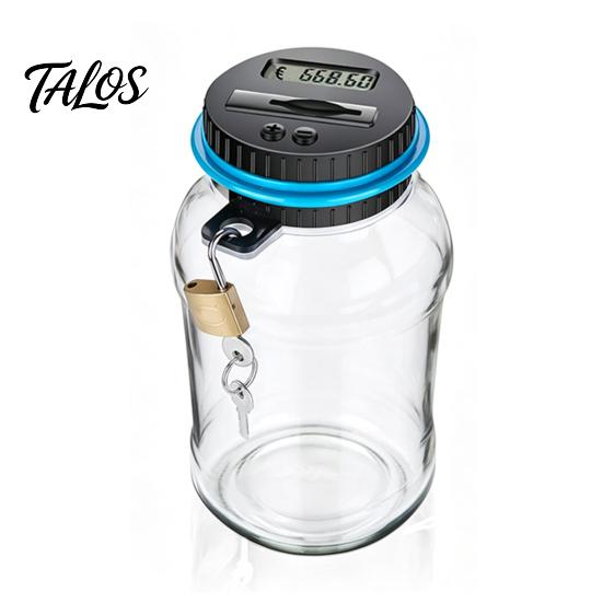 Visible Coin Bank for Teens Digital with Intelligent Counting, Safety Padlock ABS Transparent Money Saving Jar Kids Savings Jar, Management