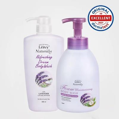 Lavendel Körperwaschgel 500ml + Schaum Hand- & Körperwaschgel 750ml