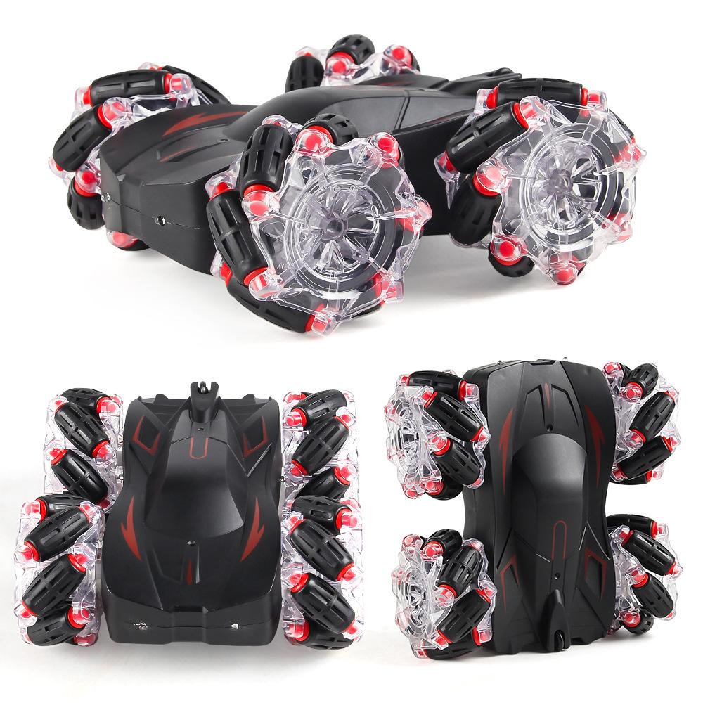 Children'S Double-Sided Sideshow Stunt Car Drift 2.4G Remote Control Car With Demonstration Sound And Light Remote Control Car Toy
