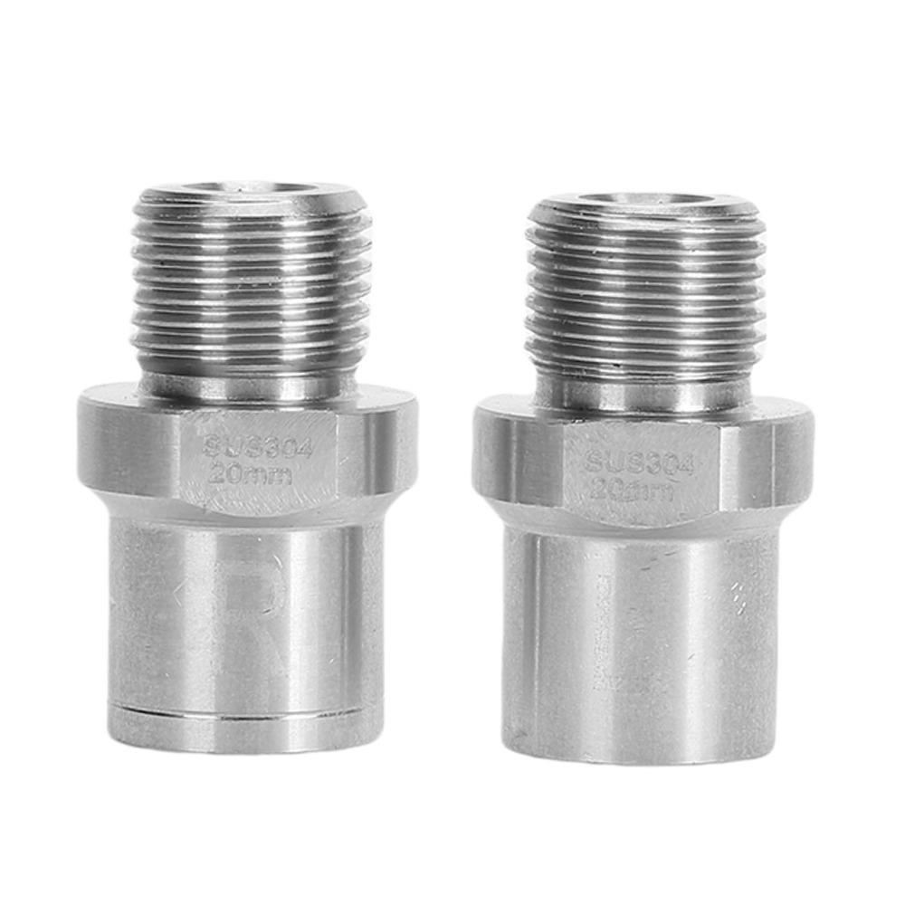 2PCS Stainless Steel Bicycle Pedal Adapters Cranks Convert Bike Pedal Adapters Bike Pedals