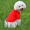 Pet Shirt Lapel Design Sweat-absorbent Solid Color Dog Two-legged T-shirt for Summer