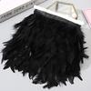 1Yard Feather 8-10cm Fringe Strip For Sewing Turkey Crafts Party 0.91Meter/Pack Bulk Blue Black White Ribbon Long Clothing Trim
