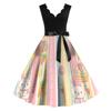 Women's Casual Fashion Easter Print V-neck Retro Dress