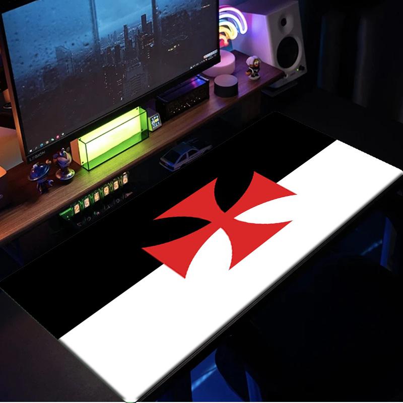 Red Cross CR Flamengo mouse pad, rubber base, esports desk mat, mouse pad for gamers and office use, gaming desk , easy to clean mat