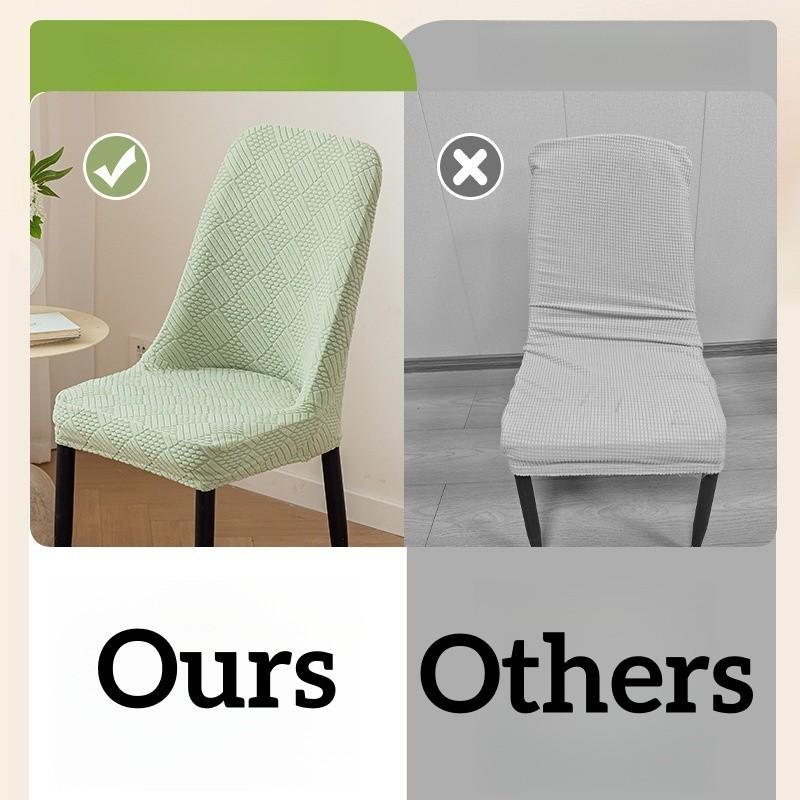 Jacquard Curved Chair Cover Modern Simple Elastic Half Pack Anti Slip Dustproof Chair Cover Stool Cover