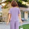 Women's Summer Short-Sleeve Top & Wide-Leg Pants Set