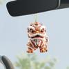 Acrylic Christmas Ornaments Reusable Christmas Decor Chinese Lion Acrylic Keychain 2d Flat Car Rearview Mirror Charm Good Luck
