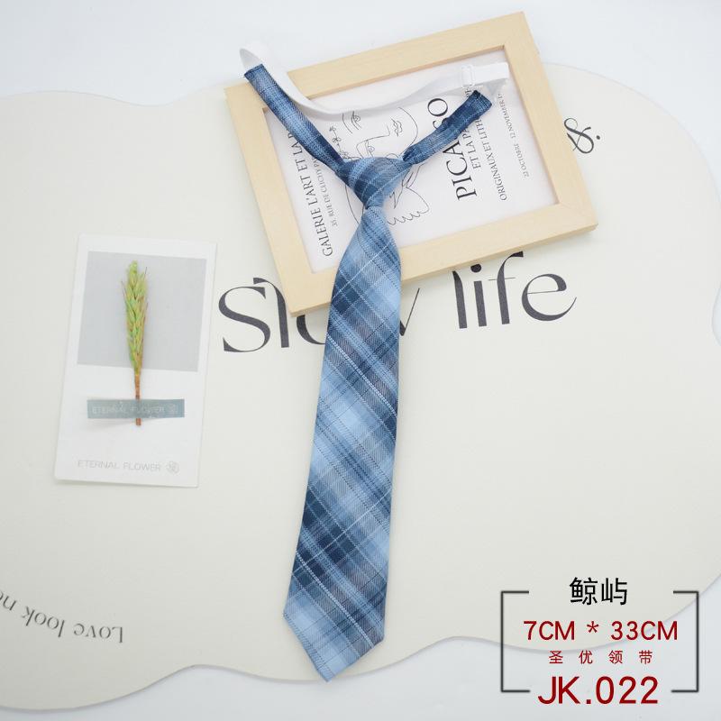 Tie Plaid Women Free Knotting Student College Style Japanese Short Uniform School Uniform Accessories Lazy