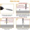 6Pcs Damaged Screw Extractor Broken Bolt Stripped Set Double Head Tool Disassemble Stud Slip Teeth Demolish Remover