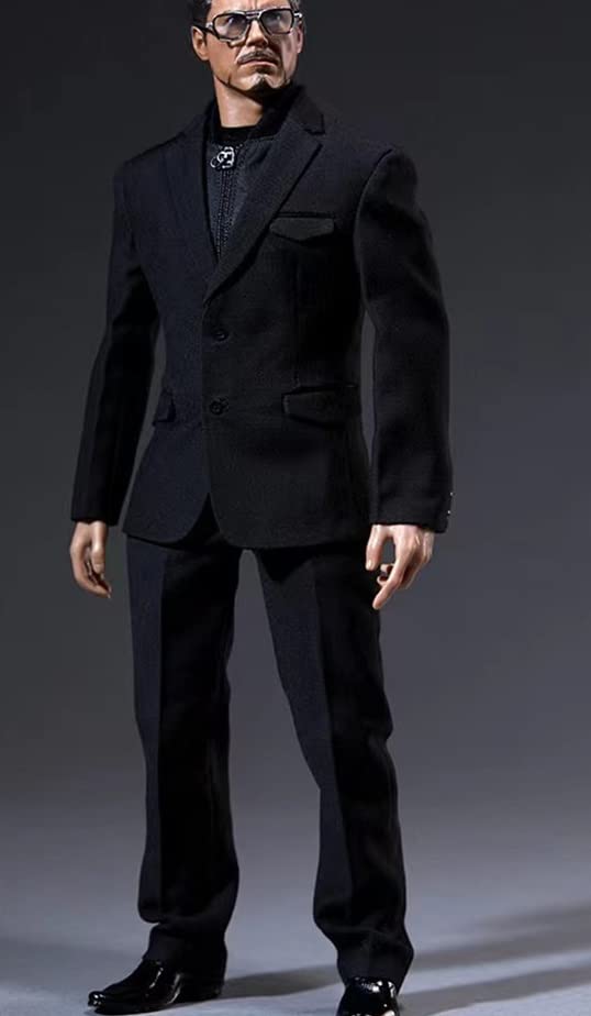 Figure A016 Fashion Suit Shoes and Glasses Set and Head Not [TOYBARJAPAN] 1/6 Accessories/AFS Men's Clothes, (Body Included)