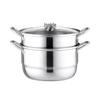 28CM Stainless Steel Multi-Purpose Steamer with Single Rack