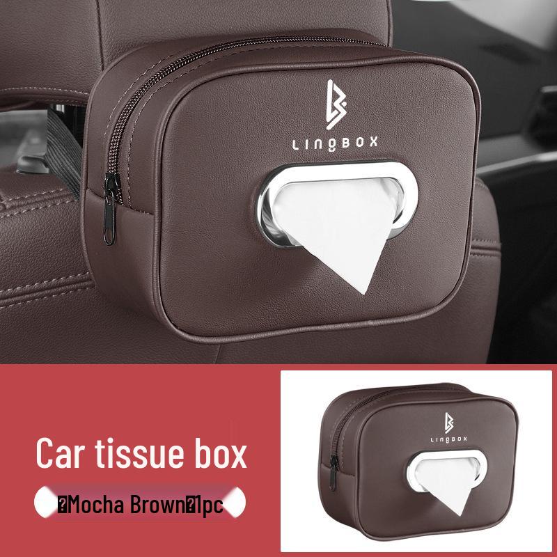Lingbao Box Coco Uni Car Center Console Armrest Tissue Bag with High-End Feel
