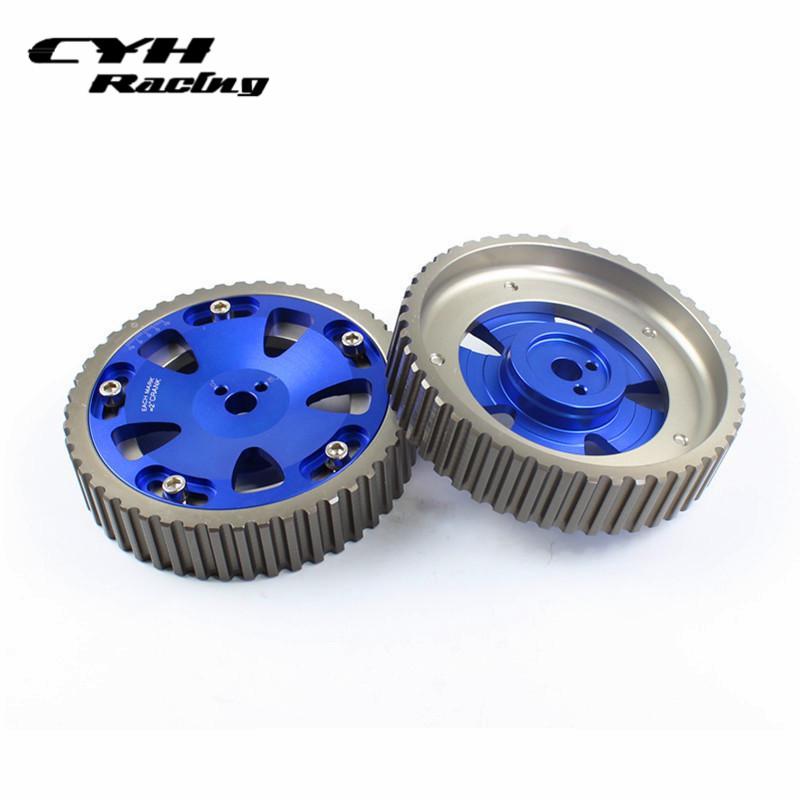 2Pcs Adjustable Cam Gear Pulley Kit For Mitsubishi Lancer EVO1-9 4G63T Engine 92-06