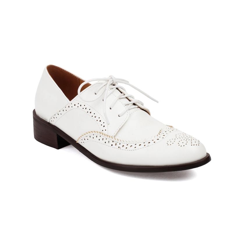 Meotina Papuci de damă cu vârf rotund, cu toc mijlociu, cu șireturi, design concis, pantofi casual de modă pentru femei, primăvară, toamnă, negru, alb 46