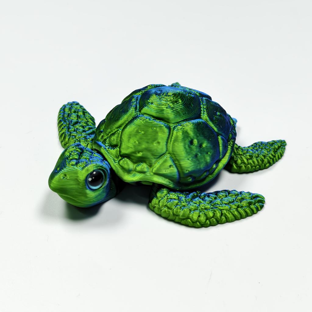 3D Printed Colorful Sea Turtle Model Tortoise Status Flexible Joint Home Office Decor Stress Relief Toy for Autism Fidget Toys