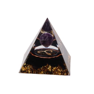 5cm Orgonitová pyramida pro pozitivní energii Léčivá křišťálová pyramida Meditace Orgonitové pyramidy