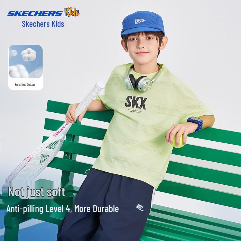 Skechers Boys Summer Knit Short Sleeve T-Shirt 140
