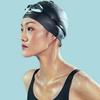 Li-Ning Silicone Swimming Cap, for Long Hair, Waterproof, Black