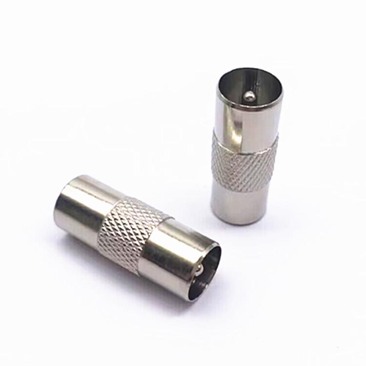 Metal TV RF Male-to-Male Adapter Plug