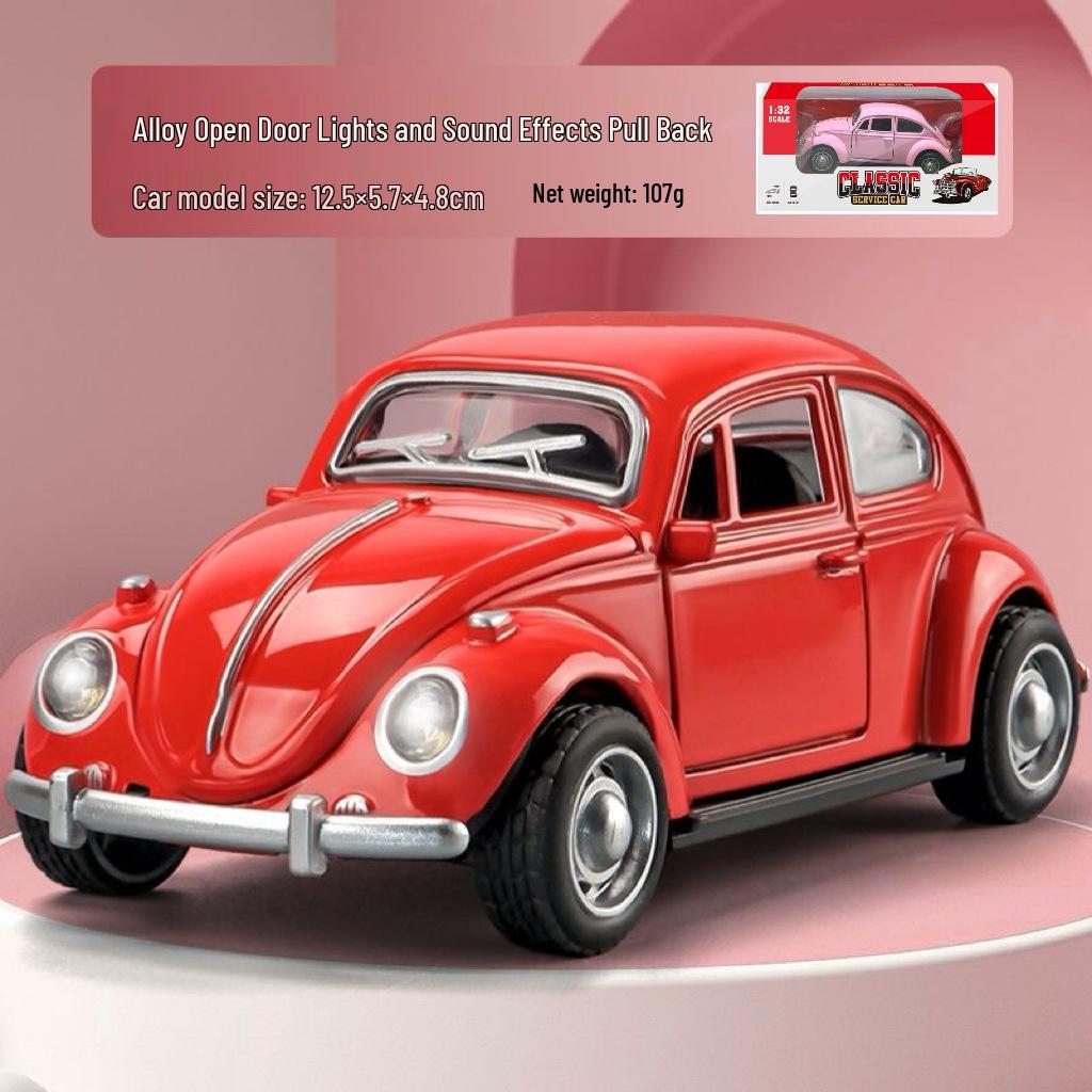 Retro Beetle Classic Alloy Toy Car with Opening Doors