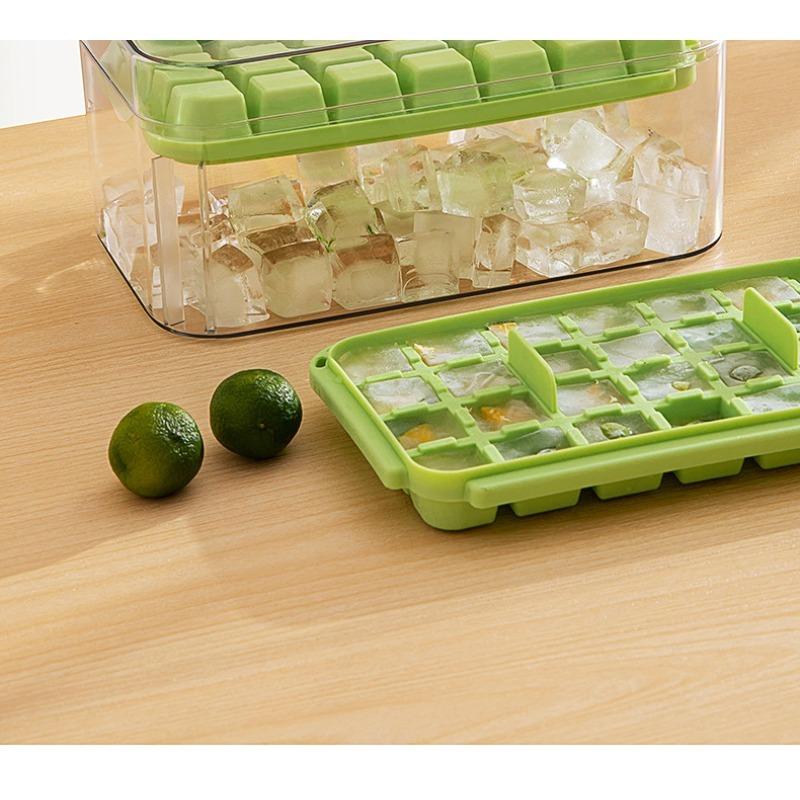 28 Panel Press Type Ice Tray Creative Light Luxury Summer Large Capacity One Press Ice Dispensing Household Ice Making Mold