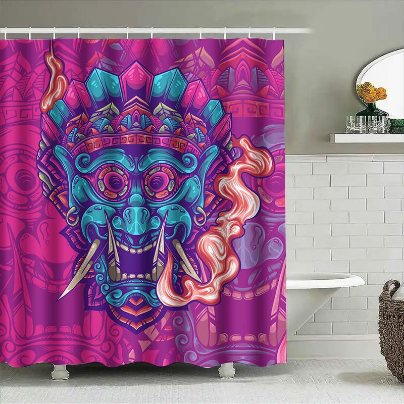 

Tuniu Psychedelic Dragon Shower Curtain Pattern Unique Anime Art Bathroom Decor Wall Art Room Decor W60H190(CM)-1 Pcs
